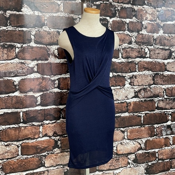 MINKPINK Dress Women's Small Blue Twist Sleeveless Bodycon Midi - Picture 7 of 15